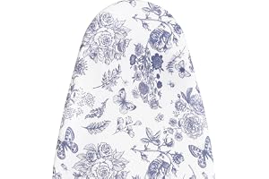MinoCino Strykbrädsöverdrag 115 x 35 cm, tjockt skydd av järnbräda med 6 mm filtvaddering, justerbar dragsko, krok och ögla