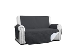 HOMEYA - Funda Cubre Sofá 2 Plazas - Protector para Sofá Acolchado Reversible.