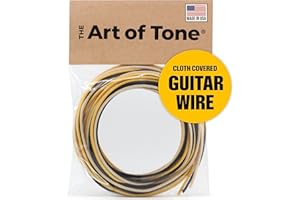 THE ART OF TONE Gavitt Cable Interno Guitarra Bajo Eléctrico 30 Pies 9.14 Metros (10 Pies 3.05 Metros de Amarillo Blanco y Negro)