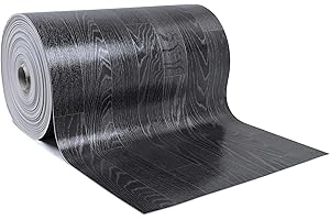 Giuri Tessuti Tappeto Runner in vinile - Passatoia Antiscivolo per Cucina Bagno - Largo 50 cm - Effetto Legno Parquet - Antimacchia (Al Metro, Ebano)