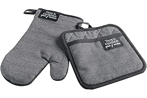 douceur d'Intérieur Harold - Guante Suave para Interior y manicura, Color Gris, 18 x 28 cm/20 x 20 cm