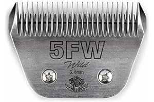 FURZONE Detachable Blade - Size 5FW Wide Blade 1/4", Made of Extra Durable Japanese Steel, Compatible with Most Andis, Oster, Wahl A5 Clippers