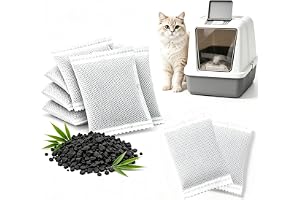 70 Sacs de Sachet Charbon Actif anti Odeur, Désodorisant Litiere Chat | Convient pour un Usage Domestique, élimine Efficacement les odeurs de litière pour Chat, armoires, Chaussures et