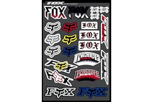 CMR DESIGN CO KIT Stickers Fox Stickers Sponsor Motorrad KOMPATIBEL FÜR Honda Yamaha KTM Cross Enduro Helm (28)