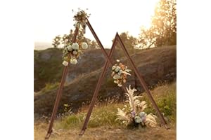 SUSIRE Pine Wood Wedding Arch Stand: 2 Pack Wooden Wedding Ceremony Arch Decor Backdrop Frame Stand Solid Pine Wood Archway Background Decoration for Outdoor Garden Flower Plants Decoration, Party Venue