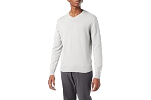 Castle Point Maglione Pullover Maglione da Uomo 100% Cotone, Girocollo/Scollo a V