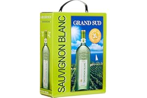 Grand Sud - Sauvignon Blanc aus Süd-Frankreich - Sortentypischer Trocken Weißwein - Großpackungen Wein Bag in Box 3l (1 x 3 L)