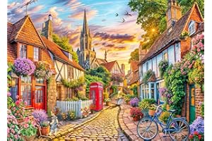 BESDRETOR Puzzles 1000 Pieces for Adults Jigsaw Puzzles for adults 1000 Piece Puzzle Educational Games -Charming Towns- Beautiful Decoration Puzzle