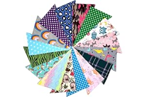 Groomers World - Pattern Bandanas - 100 Multi-Coloured Tieback Scarves - For All Dog Breeds & Sizes