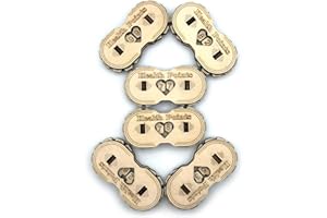 Printable Adventure DND HP-Tracker de Madera - Contador de Puntos de Vida para Juegos de Mesa y RPG Dungeon Master y Jugadores - Contador de HP Grabado con láser