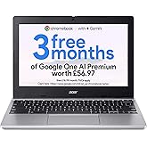 Acer Chromebook 311 CB311-12H Laptop - Intel N100, 4GB, 64GB eMMC, Integrated Graphics, 11.6" HD, Google Chrome OS, Silver