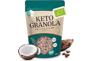 Go-Keto BIO Keto Granola Coconut Chocolate 290g - Muesli Keto pour un petit déjeuner Keto, avec chips de noix de coco, noix, graines de tournesol & pépins de courge, végétalien, sans gluten