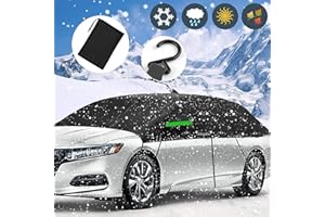 ‎BIG ANT Big Ant Windschutzscheibenabdeckung Universal Halbgarage Autoabdeckung Frontscheibenabdeckung, 3,75L x 2,35B m Auto Abdeckung Winter zubehör für PKW, compact SUV, MPV Van und Trucks