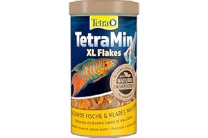 TetraMin XL Flakes - Mangime in fiocchi per pesci ornamentali di grandi dimensioni, miscela bilanciata per pesci sani e acqua limpida, lattina da 500 ml