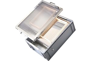 BIENENWAGNER Sonnenwachsschmelzer Edelstahl-Innenwanne und Kunststoff Gehäuse 1-2 Waben Deutsch Normal ohne Strom Dampferzeuger Bienenwachs schmelzen