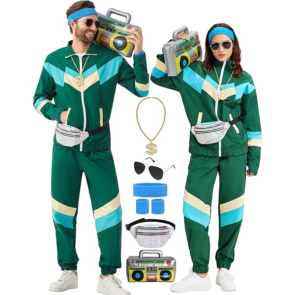 Widmann 80er Jahre Trainingsanzug - Vintage Kostüm Für Karneval & Party