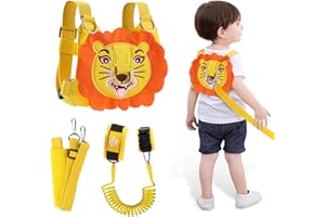 Lehoo Castle Kinder Sicherheitsleine, 4-IN-1 Kinder Leine Handgelenk, Anti-verloren Gürtel Handgelenk Link (Löwen)