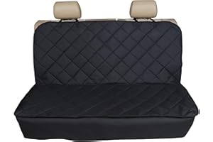 Shield Autocare Premium Quilted Rear Car Seat Cover - Waterproof Seat Protector with Anti-Slip Backing - Universal Fit (Black)