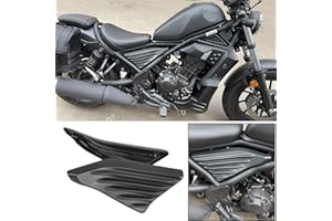 TAZGANTAX Side Trim Upper Frame Infill Panel Cover Plate Fairing Cowl Protection for Ho-nda REBEL CMX 500/300 2017-2023, Black ABS Plastic Side Panel Cover
