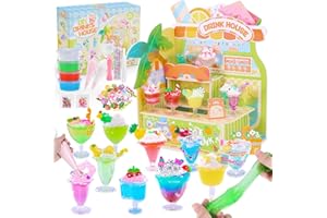 VBACALA Juego de Juguetes de Alimentos en Miniatura,Juego de Bebidas de Casa de Bricolaje Mini,no Comestible,Accesorios de Cocina de Juegos para Niños a Partir de 8 Años Cumpleaños para Niñas 8 9 10