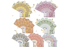 LEEELYAN Spielgeld Kinder 175 Blätter, 5/10/20/50/100/200/500 Learning Resources Spielgeld Set, Geldscheine, für Rollenspiele, zum Rechnen und Lernen
