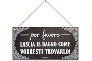 CARISPIBET Per Favore! | cartelli della Decorazione della casa del Bagno 15 x 30 cm