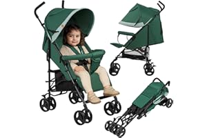 LIONELO Elia Passeggino Leggero e Pieghevole per bambini da 6 mesi a 15kg, Schienale regolabile alla posizione sdraiata, Cinture 5punti Cesta e Cappottina Grandi