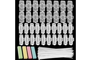 Nadinsta 60 Pièces Etiquette Cable, Marquage Serre Cable avec 50 Collier de Serrage et 4 Couleurs Étiqueter, Transparent étiquette Réutilisables pour Le Marquage et La Classification Tous de Câble