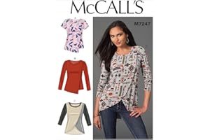 Mccall's Patterns 7247, Misses Tops,Sizes, E5 (14-16-18-20-22)