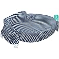 Oscar Home Nursing Pillow for Breastfeeding – Posture Support with Pocket & Removable Eco-Friendly Soft Slipcover (Grey Polka Dot)