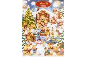 Lindt Calendario Avvento Orsetto, confezione natalizia con praline e orsetti di cioccolato al latte, Formato 170g