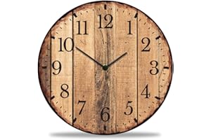 ‎GRAVURZEILE GRAVURZEILE Wanduhr aus Holz - Nature Love - Schleichendes Uhrwerk - Ohne Tickgeräusche - Ø 30 cm - Design Wanduhren für Wohnzimmer Schlafzimmer & Küche