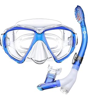 LITTLEJSY Masque De Plongée Intégral Avec Tuba Pour Enfants Et Adultes, Vue Panoramique à 180° Avec Support Pour Caméra