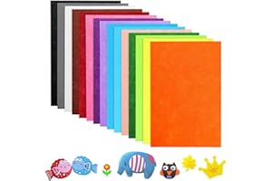 WINBEST Bastelfilz 3mm, 15 Farben Filz 3mm Filzstoff A4 20X30CM Farbige Filz zum basteln Filzplatten felt fabric für DIY-Projekte Handwerk Nähen Projekte Patchwork Decoration