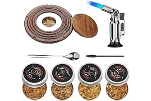 EVEJEG Cocktail Raucher Kit，Kommt Mit 4 Dosen Geräuchertem, Old Fashioned Smoker Kit，Verwendet für rauchige Cocktails, Wein, Whisky, Kaffee, Käse, Fleisch Mit