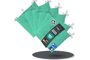 LILENO HOME Lot de 6 coussins de chaise - Vert turquoise (40 x 40 x 4,5 cm) - Pour chaise de jardin, cuisine ou salle à manger - Confortables - Résistants aux UV - Pour l'intérieur et l'extérieur -