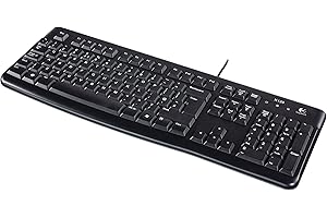 Logitech K120 Clavier Filaire pour Windows, Clavier US International QWERTY - Noir