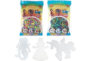 Hama Assortimento Girly-Perline da stiro, Plastica, Multicolore, Misura Midi ø 5 mm, rif. S243