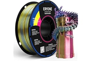 ‎ERYONE ERYONE Tri Color Silk PLA Filament 1.75mm, 3D Printer Filament PLA +/-0.03mm 1KG/Spool, Silk Rot Gelb and Blau