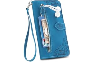 EASYSHOW Mobile Phone Case for Oukitel C35/C36 Wallet Case, Oukitel C35/C36 Wallet Magnetic Closure and Flip Stand Case, Embossed Pattern Cover for Oukitel C35/C36-Blue