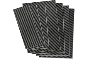 Kalolary Lastra in Fibra di Carbonio, Scheda in Fibra di Carbonio 3K Fibra di Carbonio Alta Durezza Materiale in Lamiera di Lastra in Fibra di Carbonio con Superficie Lucida (Twill, 100 * 250 * 4mm)