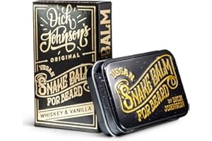 ‎DICK JOHNSON Dick Johnson Snake Balm Bartwachs Pomade mit Whisky Vanille| Perfekte Bartpflege & Bartstyling mit Candelillawachs für einen gepflegten und geformten Bart | Perfektes Geschenke für Männer (1x 55ml)