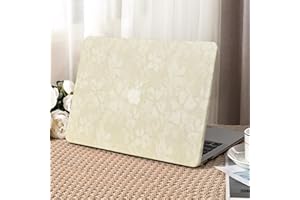 Ksriylm Coque Compatible avec Macbook Air 13 Pouces 2022 2021 2020-2018 A1932 A2179 M1 A2337 Touch ID Protection Coque Rigide en Plastique et Protection Clavier（Beige）