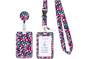 DINGFENG Porte Badge Tour De Cou, Porte Carte Cantine, cordons funky utilisés pour carte d'identité, clés, billets, fournitures scolaires de bureau（1 Pcs ）