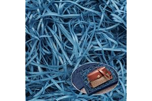 AERZOUSER 200 g de matériau de remplissage pour cadeau, raphia cadeau matériau de remplissage pour colis, offre une bonne protection et décoration pour cadeaux (bleu)