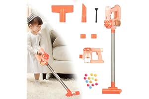 GENERICO Aspirapolvere Giocattolo per Bambini Aspirapolvere senza Filo con Suoni Reali Aspira Davvero Aspirapolvere Trasformabile 3in1 Elettrodomestici Giocattolo con Accessori Sweeping Robot,colori assortiti