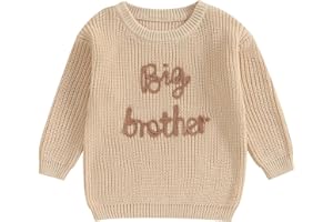 L&ieserram Baby Jungen Gestrickt Pullover Jumper Neugeborenen Kinder Langarm Strickpullover Pulli Kleinkinder Kleidung Outfit Knitted Sweater Bruder 0-5 Jahre