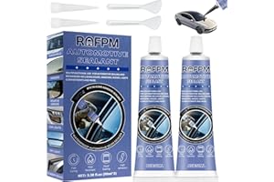 ROFPM Silicone Nero per Auto, Nero, Colla per Riparazione Carrozzerie, Silicone Alte Temperature, Forte Stucco per Carrozzeria, Adatto per Sigillare Finestre, Tetti, Parabrezza, Guarnizioni, Paraurti