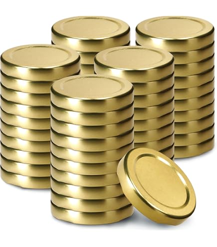 42 Capsules Dorées 48mm IRIOS - Bouchons Twist-Off Stérilisables Pour Conserves