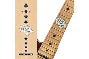 INLAYSTICKERS Inlay - Marcadores de trastes adhesivos para guitarras - Naipes - Black Pearl